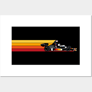 Retro 70s Race Car Posters and Art